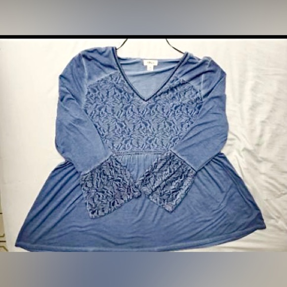 New Blue Embroidered Tunic XXL